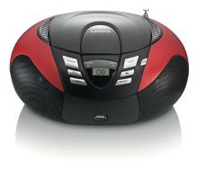Lenco SCD-37 USB Red - Prenosný CD / MP3 prehrávač s FM rádiom a USB vstupom.