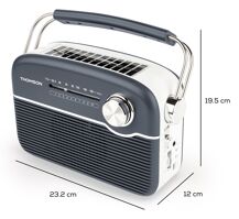Thomson RTS450BT - přenosné FM rádio s Bluetooth a solárním nabíjením (15)