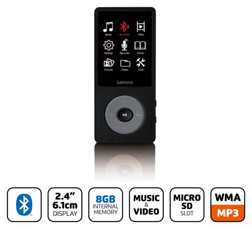 Lenco Xemio-860GN - MP4 přehrávač, 8GB s Bluetooth