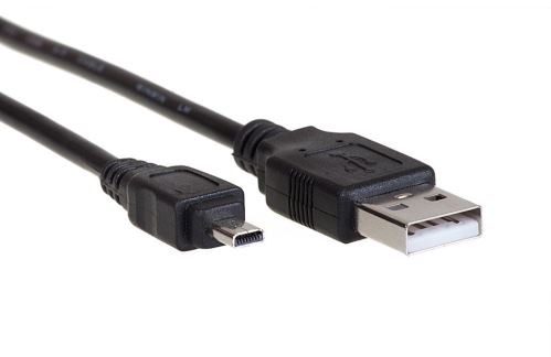AQ KCE018 - kábel Mini USB 8pin M - USB 2.0 AM, dĺžka 1,8m