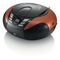 Lenco SCD-37 USB Orange - Prenosný CD / MP3 prehrávač s FM rádiom a USB vstupom