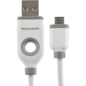 THOMSON THCABLEMIC2A - vysokorýchlostný kábel - Micro USB, 1m, biely