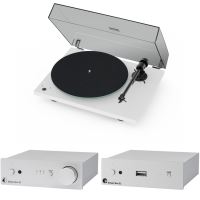Pro-ject Set Best of Both Worlds White / Silver - T1 phono SB / Stereo Box S2 / Stream Box S2