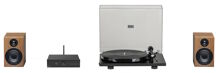 Pro-Ject STEREO SET E PHONO - Minimalistický audio systém s gramofonem, černý + dřevo