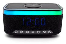 Denver ECQ-112B - budík s bezdrátovým nabíjením, Bluetooth a RGB osvětlením