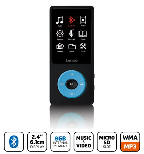 Lenco Xemio-860GN - MP4 přehrávač, 8GB s Bluetooth