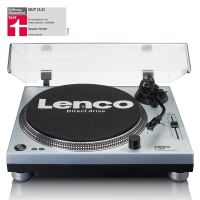 Lenco L-3809ME - gramofon s přímým náhonem - metalická modř