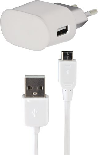 BIGBEN MINICSMICBB - micro USB nabíjací sada 1A do siete 2v1, čierna