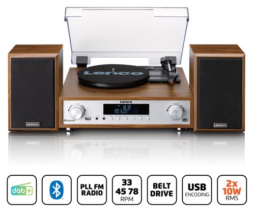 Lenco MC-160WD - HiFi systém DAB+/FM s Bluetooth a USB